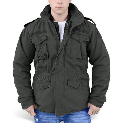 SURPLUS Мъжко яке зимата surplus - полк m65 - ЧЕРЕН - 20-2501-63