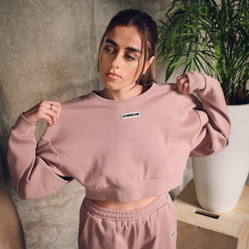 GymBeam Дамски къс суичър Aura Roux L