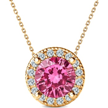 SAVICKI Колие This is Love: злато, розов лабораторен диамант, лабораторни диаманти