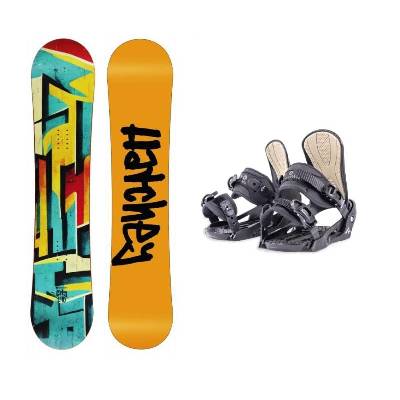 Hatchey City juniorský snowboard + Beany Junior vázání - 125 cm + XS - EU 32-35