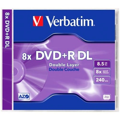 Verbatim 43540 празен DVD диск 8, 5 GB DVD+R 1 броя (43541)
