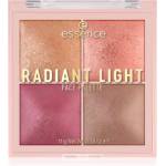 essence Radiant Light палитра с хайлайтъри и ружове цвят Signature Light 11 гр