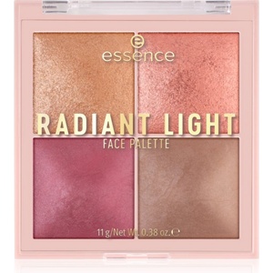essence Radiant Light палитра с хайлайтъри и ружове цвят Signature Light 11 гр