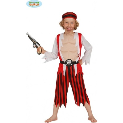 Pirát červený pruhovaný