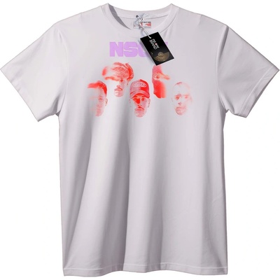 NOONEBRAND Тениска NS Urban Лица - XXS, White