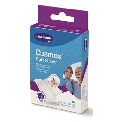 COSMOS Sensitive silicone ultra jemná náplasť 2 veľkosti 8 ks