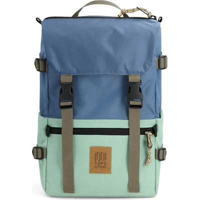 Topo Designs Дневна раница Topo designs Rover Pack Classic 20 Recycled Daypack - Stone Blue / Ash Green - размер One Size (502-9221-1111)