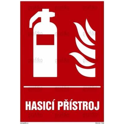 Grafiko | Hasicí přístroj - Text obrázku Hasicí přístroj, Materiál Samolepící PVC folie, Rozměr 297x210mm