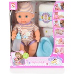 Moni Пишкаща кукла Moni Toys - С раирана дрешка, 31 cm (108314) - ozone