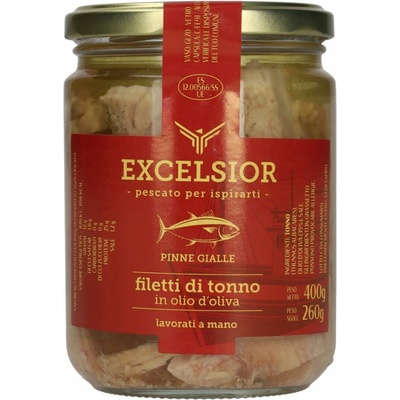 Excelsior tuniak žltoplutvý v olivovom oleji 400g
