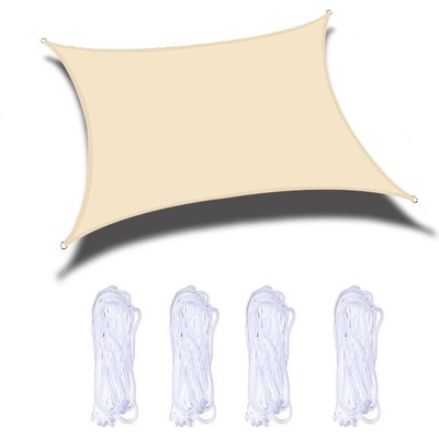 Pepita водоустойчиво квадратно платно за слънце 3, 6x3, 6m 160g/m2 - бежово (ZH-002-Beige)