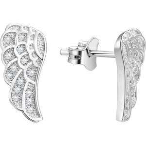 Silenti Jewelry Сребърни обеци "Бляскави Криле