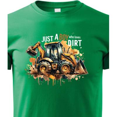 Dětské tričko s bagrem ZelenáCanvas Dětské tričko Bezvatriko.cz 2968