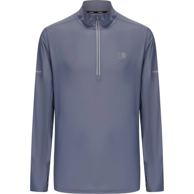 Karrimor Мъжко горнище с цип Karrimor Long Sleeve 1/4 Zip Top Mens - Stone Grey