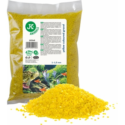 JK ANIMALS štěrk žlutý 0,5 kg – Zboží Dáma