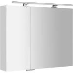 SAPHO Mirró - Огледален шкаф с LED осветление 90x70x16 см, 2 врати, бял MC090-0030 (MC090-0030)