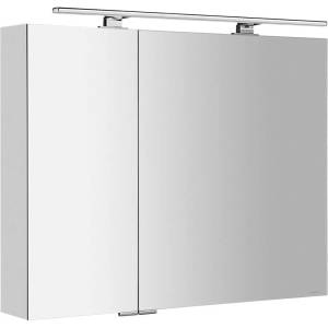 SAPHO Mirró - Огледален шкаф с LED осветление 90x70x16 см, 2 врати, бял MC090-0030 (MC090-0030)