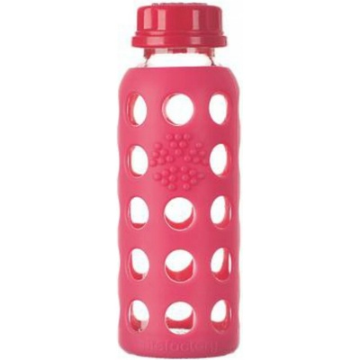 Lifefactory sklenená fľaša 250ml raspberry