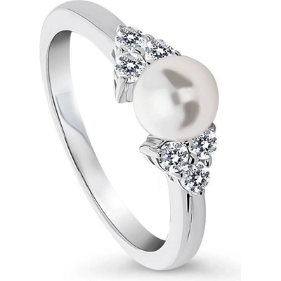 Olivie Stříbrný prstýnek Perla 5348