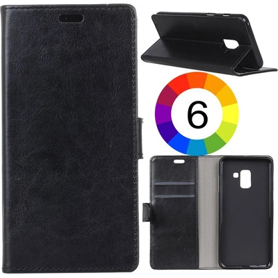 Samsung Galaxy A6 (2018) Magnetic Wallet Кожен Калъф и Протектор