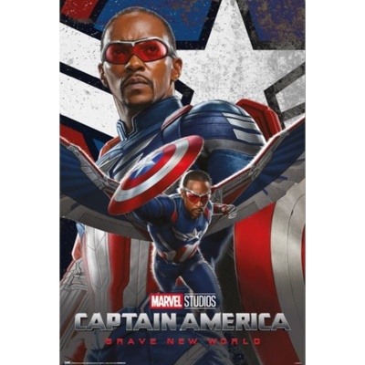 CurePink: | Plakát Marvel|Captain America|Kapitán Amerika: Nový lepší svět (61 x 91,5 cm) 150 g [GPE5943]