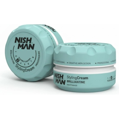 Nishman Hair Styling Cream Brilliantine - lesklý krém na vlasy s flexibilnou fixáciou, 150ml