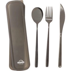 Premier Housewares Черен прибори за хранене 3 бр. от неръждаема стомана Mimo - Premier Housewares (0922622)