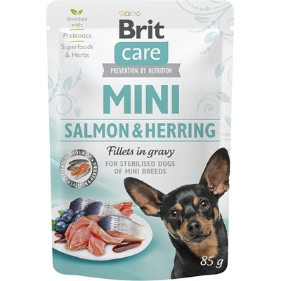 Brit Care Mini Salmon & Herring fillets in gravy 24 x 85 g