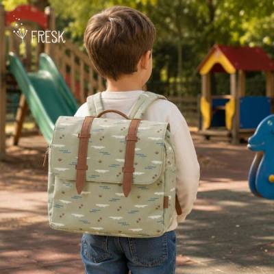 Fresk: Раница с кожени елементи Crocodile 33 x 24 x 9 см (FR-FB990-30)