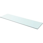 vidaXL Плоча за рафт, прозрачно стъкло, 100 x 30 см (243851)