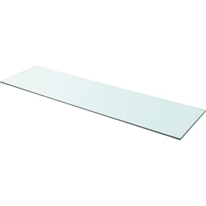 vidaXL Плоча за рафт, прозрачно стъкло, 100 x 30 см (243851)