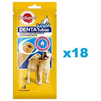 PEDIGREE DentaTubos Junior 18 x krmivo pro štěňata s kuřecí příchutí 72 g