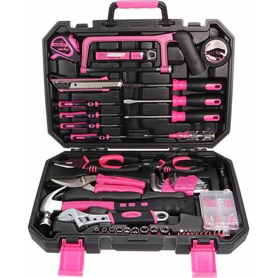 SIXTOL Sada nářadí HOME PINK 128