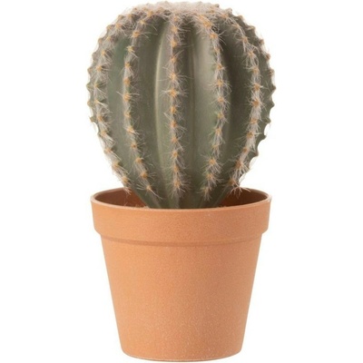 Zelený umelý dekoratívne kaktus v kvetináči L - 15 * 13 * 24 cm - J-Line by Jolipa
