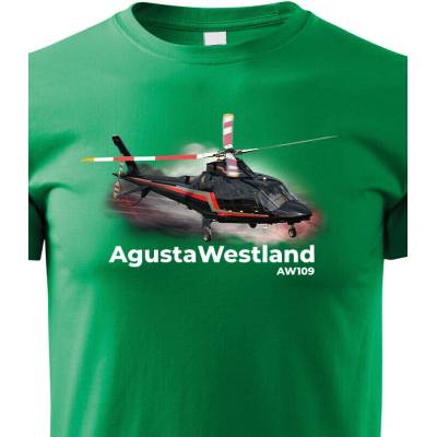 Dětské tričko AgustaWestland AW109 ZelenáCanvas Dětské tričko Bezvatriko.cz 3236