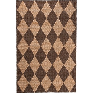 Flair Rugs Кафяв/естествен ръчно изработен килим със смес от юта 160x230 cm Effie Diamond - Flair Rugs (503119380190)