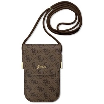 Pouzdro Guess PU 4G Metal Logo Script Phone Bag GUOWBP4SNSW hnědé