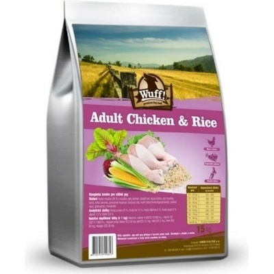 Wuff! Adult Chicken & Rice 15 kg