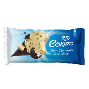 Eskimo Сладолед Eskimo бял шоколад и бисквитка Algida 70гр. фуния