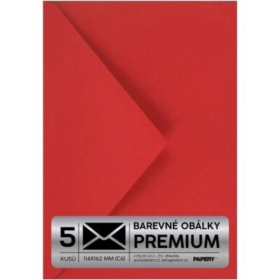 Obálka PREMIUM 5 KS (C6) 114x162 mm Třešňová
