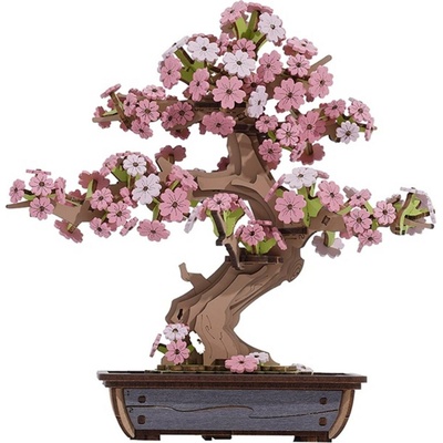 ROBOTIME Rolife DIY 3D drevené puzzle Bonsaj Sakura 263 ks