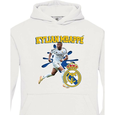 Dětská mikina Mbappé Real Madrid Bílá