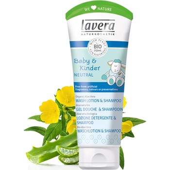 Lavera Baby & Kinder Neutral vlasový a tělový šampon 200 ml