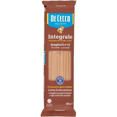 De cecco spaghetti celozrnné sušené bezvaječné těstoviny 0,5 kg