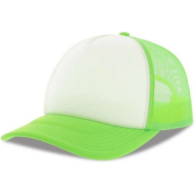 Atlantis Rapper-S 5 panelová Trucker šiltovka biela zelená Fluo