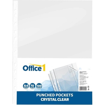 Office1 Джоб за документи, A4, 70 m, кристал, 100 броя (1070160098)