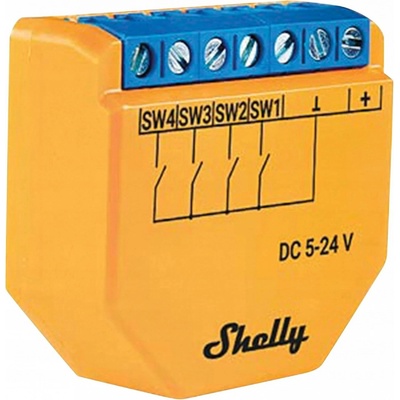 Shelly Plus i4 DC - Modul na aktivaci scén (WiFi) – Sleviste.cz