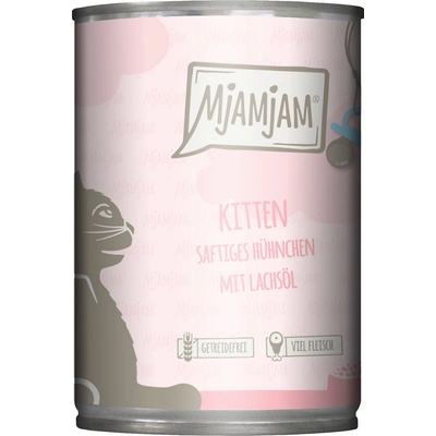 MjAMjAM Kitten šťavnaté kuracie mäso s lososovým olejom 6 x 400 g