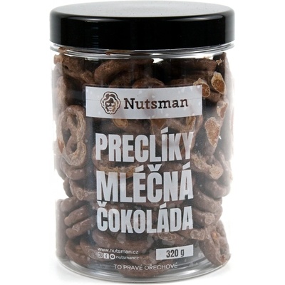 NUTSMAN Preclíky mléčná čokoláda 320 g