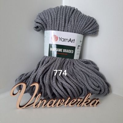 YarnArt Macrame Braided 774 sivá